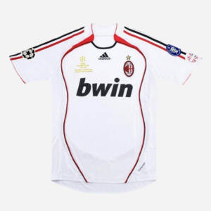 Maillot extérieur AC Milan 2007 porté en finale de la Ligue des Champions par Maldini et Kaka.