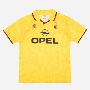 Maillot third AC Milan 1996 – Design vintage noir et rouge, un classique des années 90.