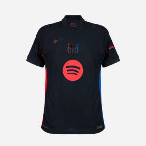 Maillot extérieur FC Barcelone 2025 – Design innovant avec couleurs alternatives et logo Nike.