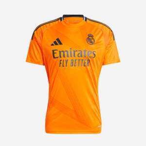 Maillot extérieur Real Madrid 2025 – Design moderne avec couleur alternative et logo Adidas.