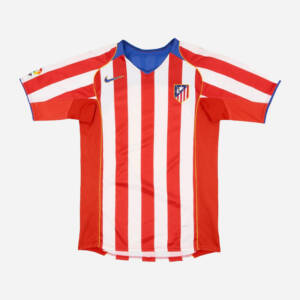 Maillot domicile Atlético Madrid 2004-2005, porté par Fernando Torres.