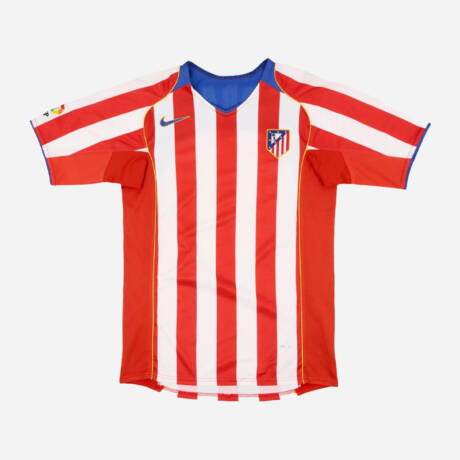 Maillot domicile Atlético Madrid 2004-2005, porté par Fernando Torres.