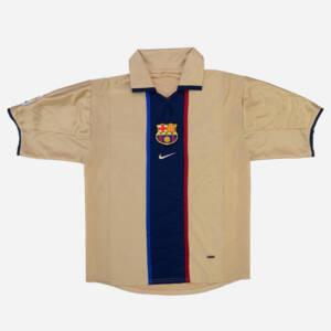 Maillot extérieur FC Barcelone 2001-2002, porté par Rivaldo.