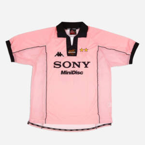 Maillot extérieur Juventus 1997-1998, rose avec détails noirs