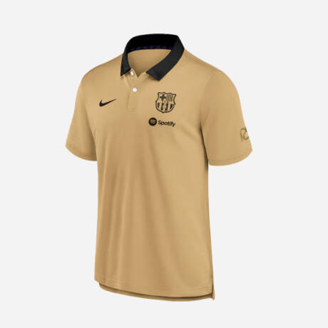 Polo doré FC Barcelone 2025 porté par le staff
