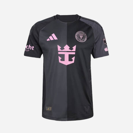 Maillot extérieur Inter Miami 2025 noir, porté par Messi.