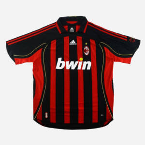 Maillot domicile AC Milan 2007 porté par Paolo Maldini et Kaká