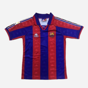 Maillot domicile FC Barcelone 1997 porté par Ronaldo