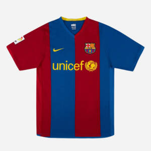 Maillot domicile FC Barcelone saison 2006 porté par Lionel Messi