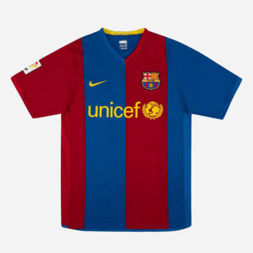 Maillot domicile FC Barcelone saison 2006 porté par Lionel Messi