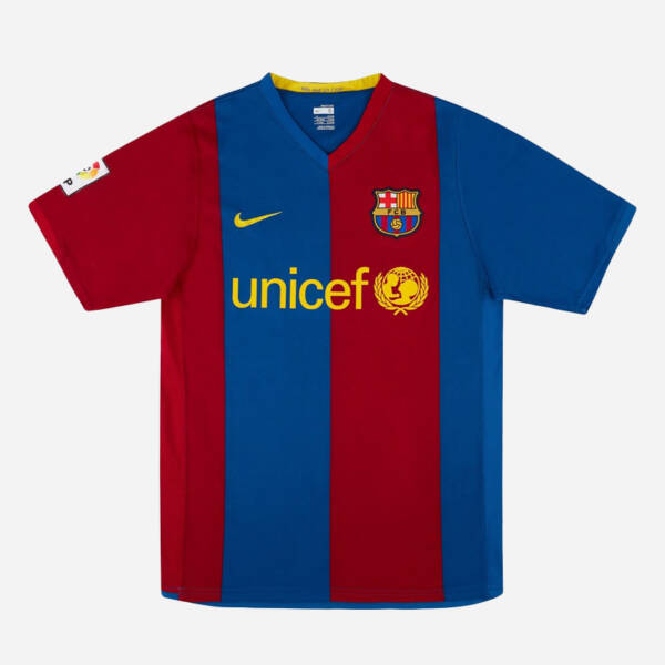 Maillot domicile FC Barcelone saison 2006 porté par Lionel Messi