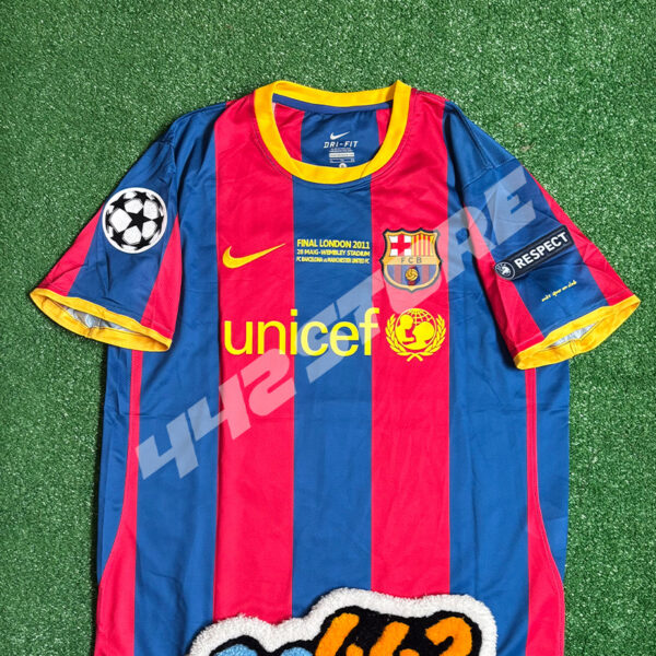 Maillot domicile FC Barcelone 2011 porté par Lionel Messi