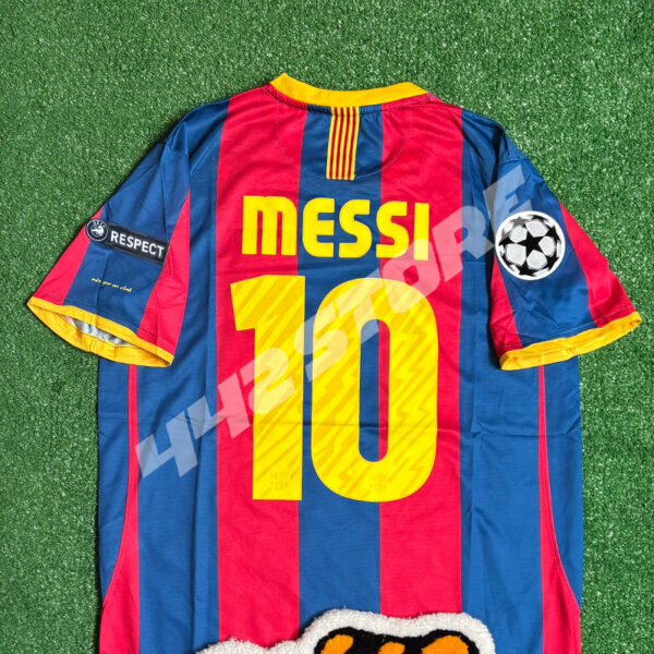 Maillot domicile FC Barcelone 2011 porté par Lionel Messi
