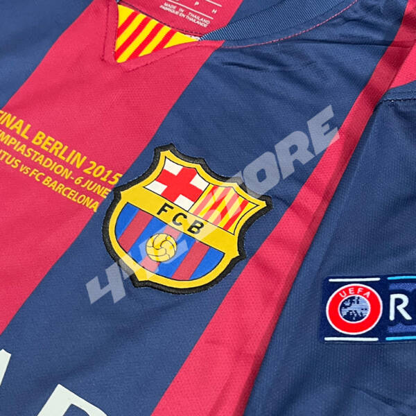 Maillot domicile FC Barcelone 2015 porté par Lionel Messi
