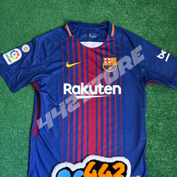 Maillot domicile FC Barcelone 2017 porté par Lionel Messi