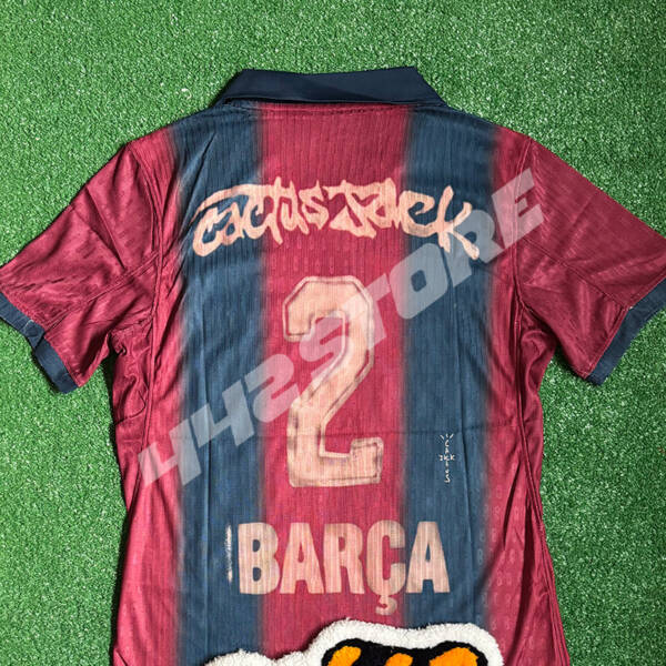 Maillot spécial Barça x Travis Scott 2025 marron – collaboration exclusive