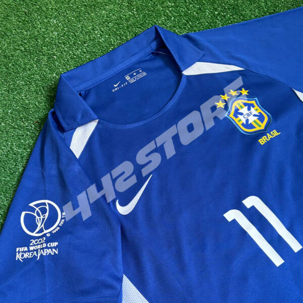 Maillot extérieur Brésil 2002 porté par Ronaldinho