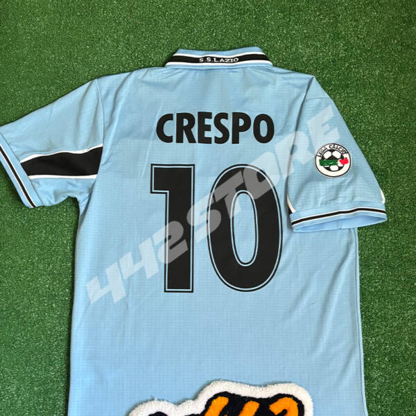 Maillot domicile Lazio 1999 porté par Hernán Crespo