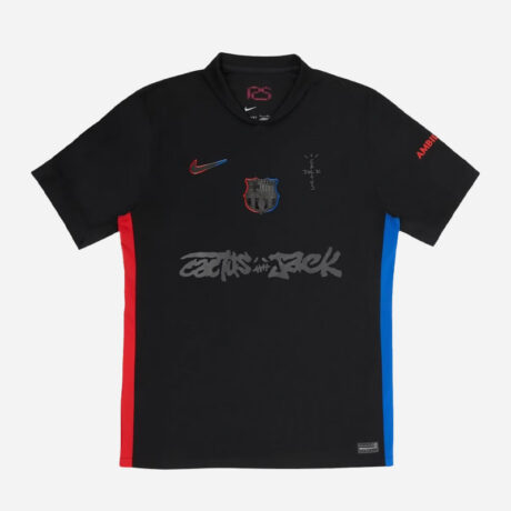 Maillot FC Barcelone extérieur 2025 Travis Scott édition spéciale