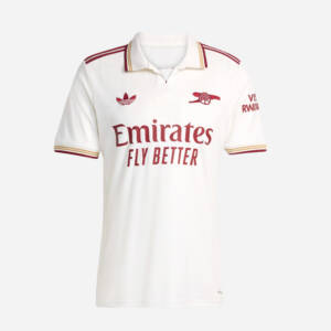 Maillot third Arsenal 2026 beige avec détails rouges