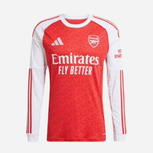 Maillot domicile Arsenal 2026 manches longues rouge et blanc