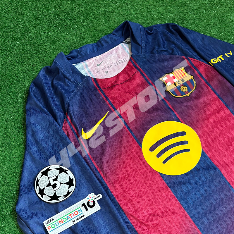 Maillot domicile FC Barcelone 2026 manches longues bleu et grenat