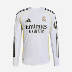 Maillot domicile Real Madrid 2026 manches longues blanc