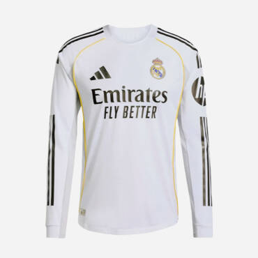 Maillot domicile Real Madrid 2026 manches longues blanc