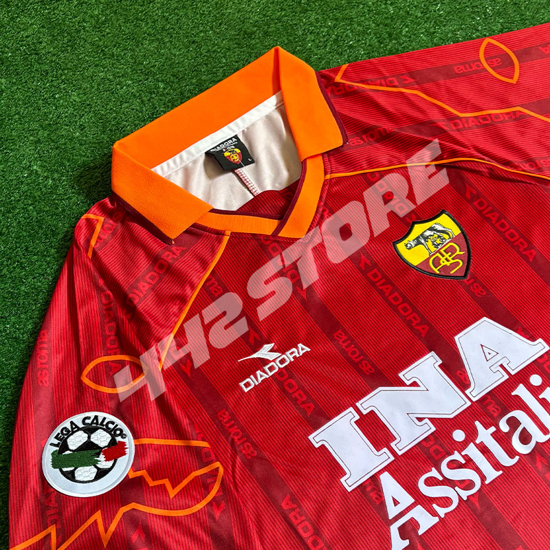 1999 Totti 🟡🔴 Maillot domicile AS Roma 1999 floqué Francesco Totti