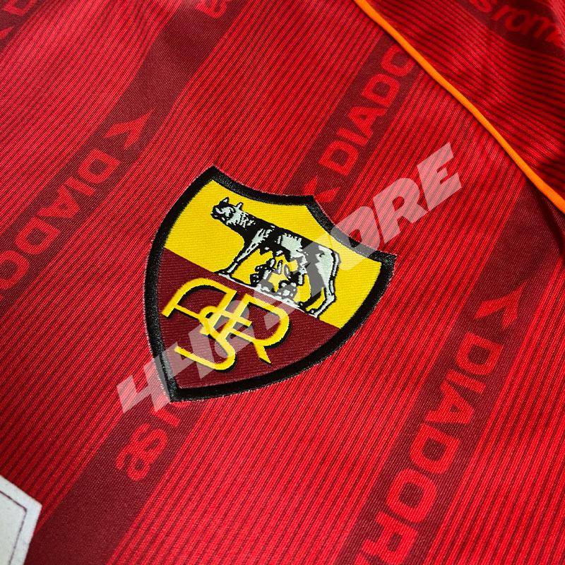 1999 Totti 🟡🔴 Maillot domicile AS Roma 1999 floqué Francesco Totti